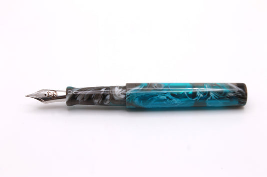 Little Miss in Blue and Black Resin