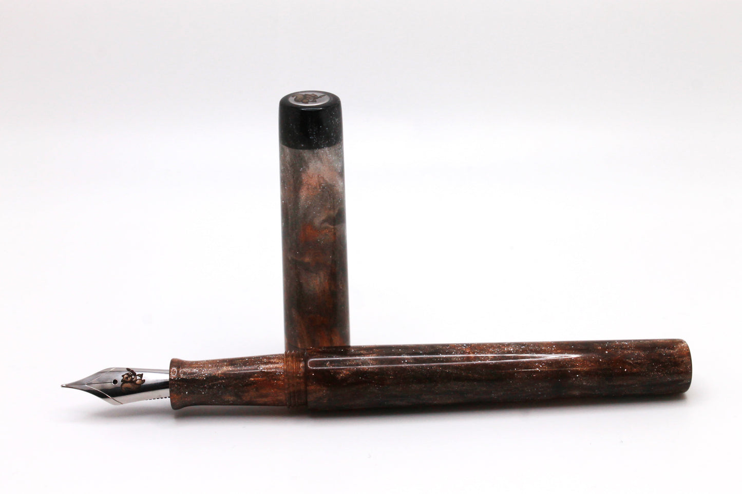 Mistress Model in Brown, Copper, and Silver resin