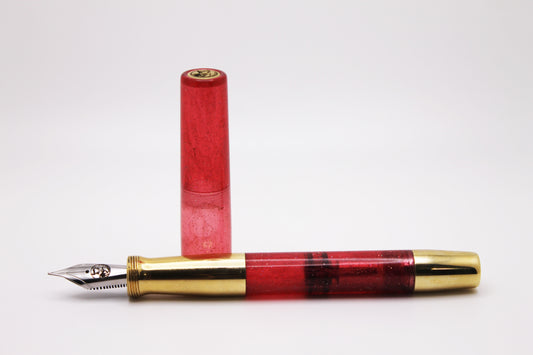 Ferryman Piston Filler in Cherry Red and Brass