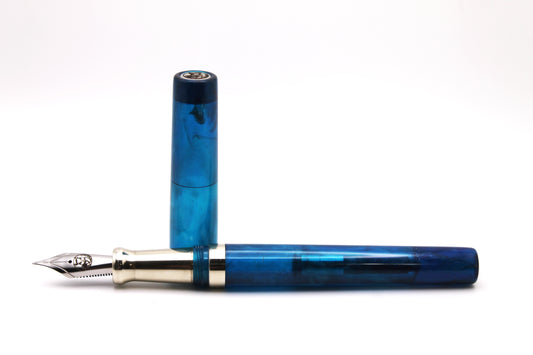 Mistress Model Hybrid in Brooks Blanks Blue and Nickel Silver