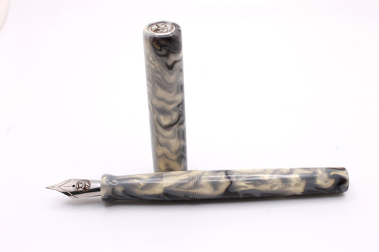 Little Miss in Purple and Beige Resin