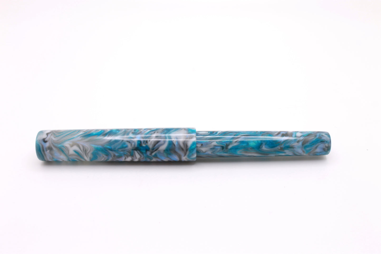 Little Miss in Blue, White, and Grey Resin