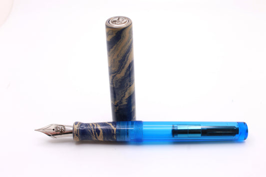 Little Miss in Ebonite and Blue Resin