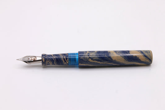 Little Miss in Ebonite and Blue Resin