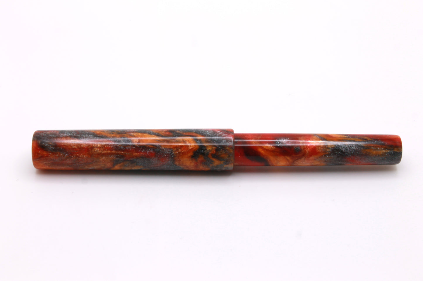 Little Miss in Orange, Red, and Grey Resin