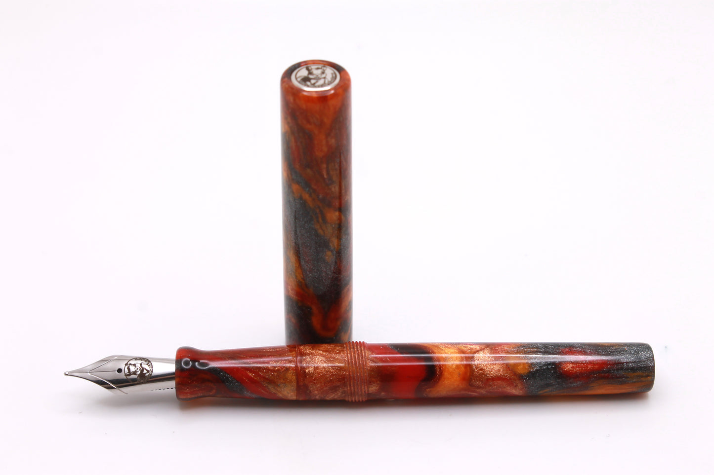 Little Miss in Orange, Red, and Grey Resin
