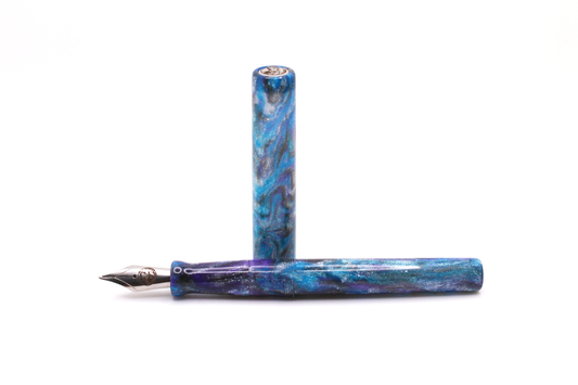 Little Miss in Blue, Purple, Grey, and Silver