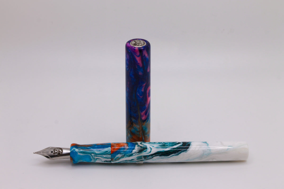 Miss Ma'am in Multicolored Turnt Resin