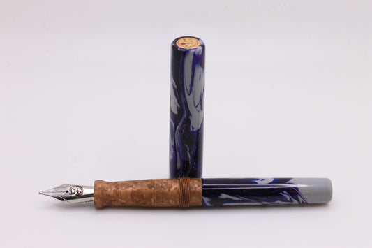 Little Miss Hybrid in Purpla and Grey resin and Gem Bronze