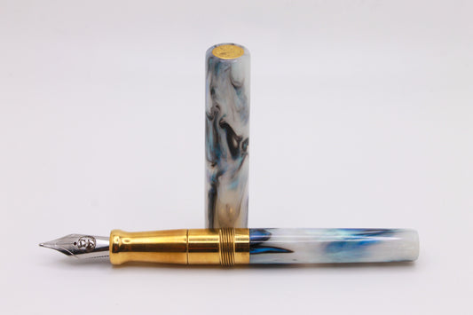 Little Miss Hybrid in Blue Abalone and Brass