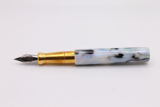 Little Miss Hybrid in Blue Abalone and Brass