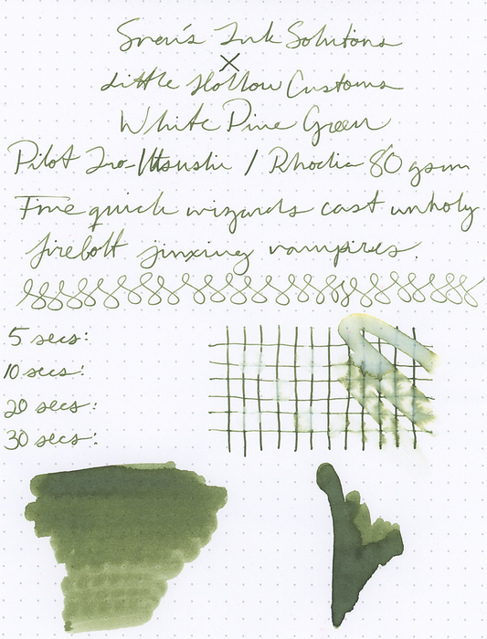 White Pine Green Fountain Pen Ink